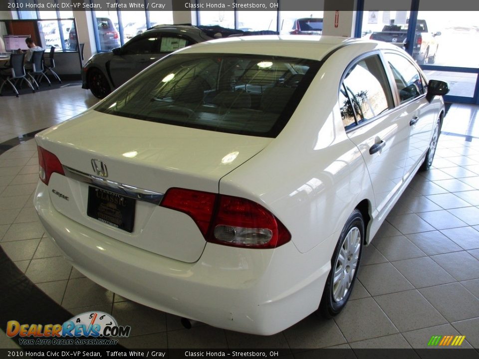 2010 Honda Civic DX-VP Sedan Taffeta White / Gray Photo #7