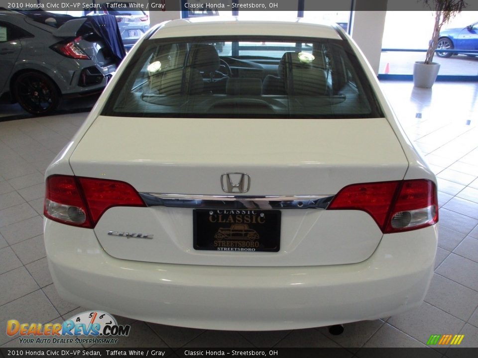 2010 Honda Civic DX-VP Sedan Taffeta White / Gray Photo #8