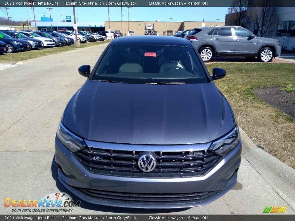 2021 Volkswagen Jetta R-Line Platinum Gray Metallic / Storm Gray/Black Photo #2