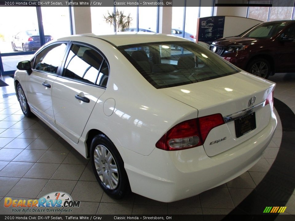 2010 Honda Civic DX-VP Sedan Taffeta White / Gray Photo #9