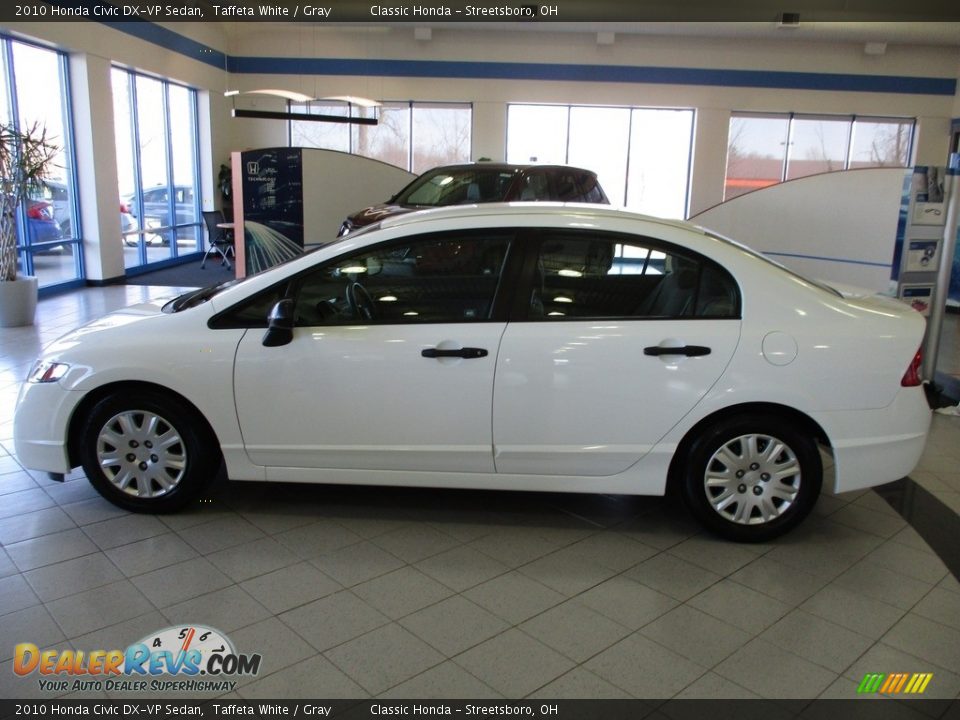 2010 Honda Civic DX-VP Sedan Taffeta White / Gray Photo #10