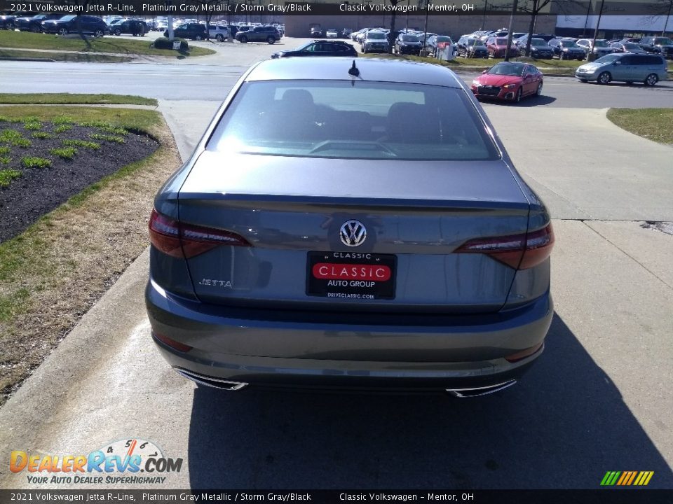 2021 Volkswagen Jetta R-Line Platinum Gray Metallic / Storm Gray/Black Photo #5