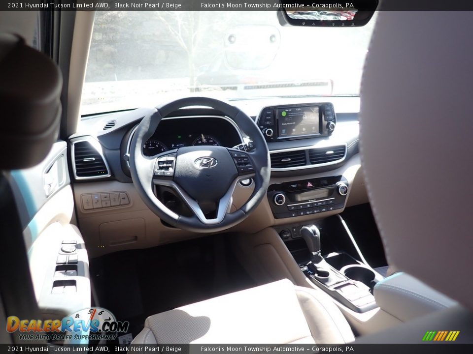 2021 Hyundai Tucson Limited AWD Black Noir Pearl / Beige Photo #9