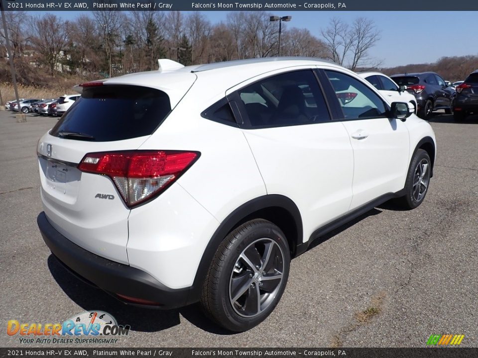 2021 Honda HR-V EX AWD Platinum White Pearl / Gray Photo #4