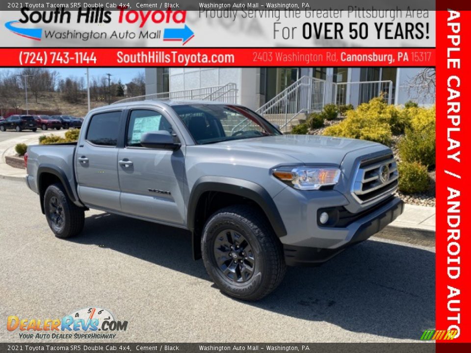 2021 Toyota Tacoma SR5 Double Cab 4x4 Cement / Black Photo #1