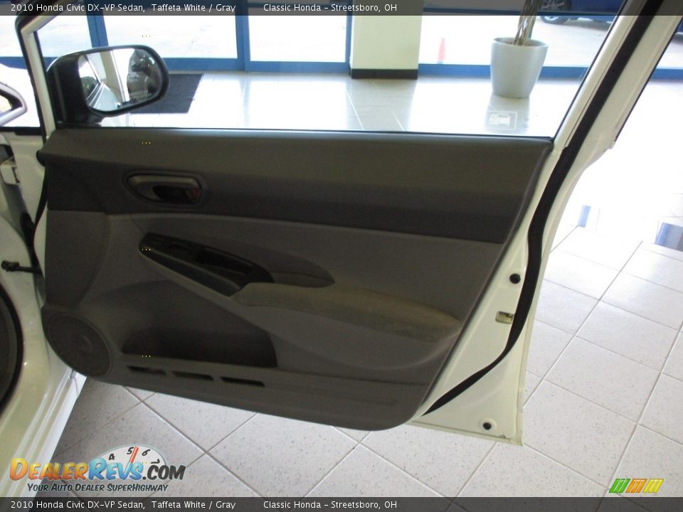 2010 Honda Civic DX-VP Sedan Taffeta White / Gray Photo #16