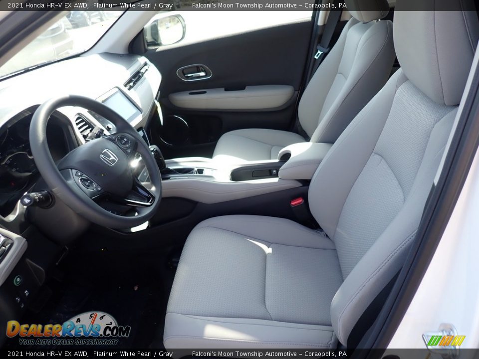 2021 Honda HR-V EX AWD Platinum White Pearl / Gray Photo #8