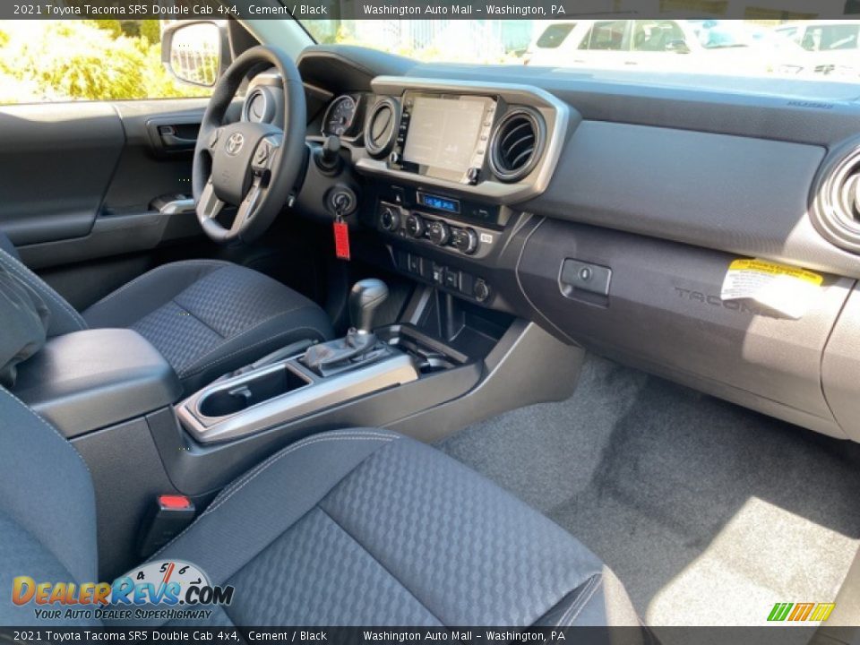 Black Interior - 2021 Toyota Tacoma SR5 Double Cab 4x4 Photo #10
