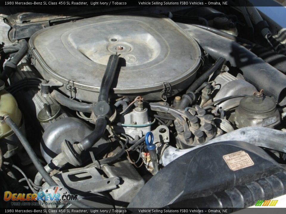 1980 Mercedes-Benz SL Class 450 SL Roadster 4.5 Liter SOHC 16-Valve V8 Engine Photo #2