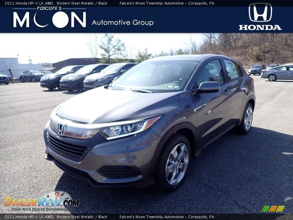 2021 Honda HR-V LX AWD Modern Steel Metallic / Black Photo #1