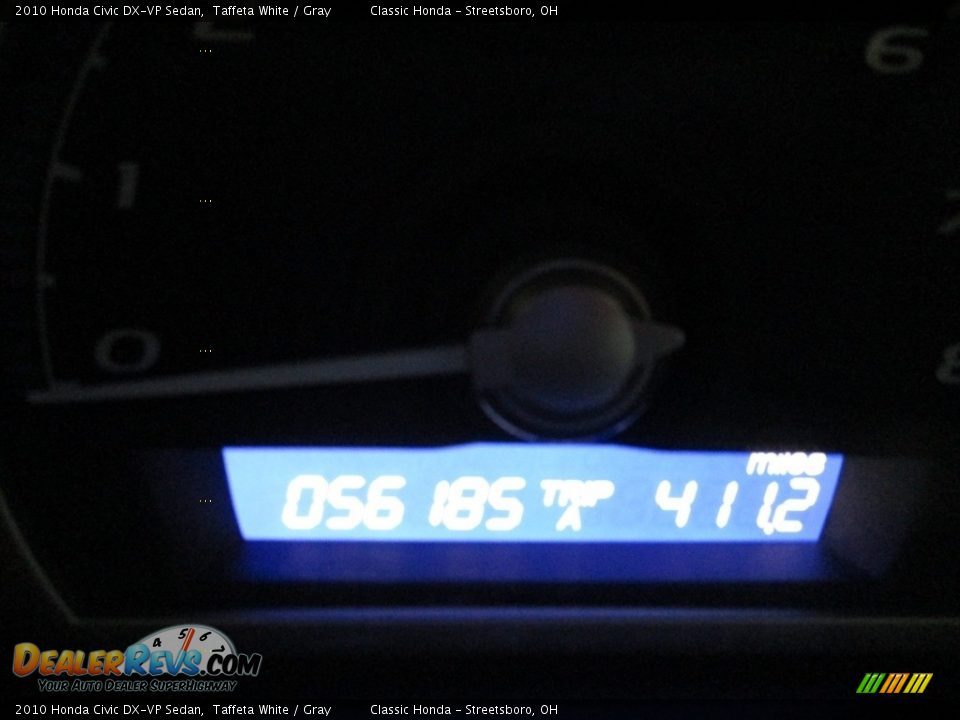 2010 Honda Civic DX-VP Sedan Taffeta White / Gray Photo #28