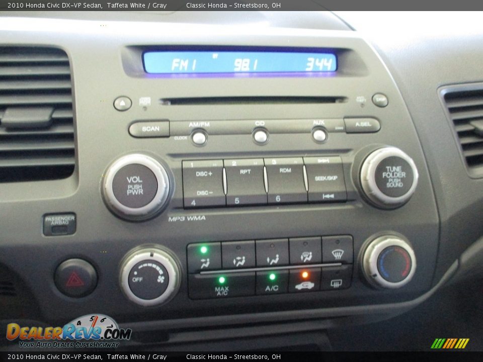 2010 Honda Civic DX-VP Sedan Taffeta White / Gray Photo #29