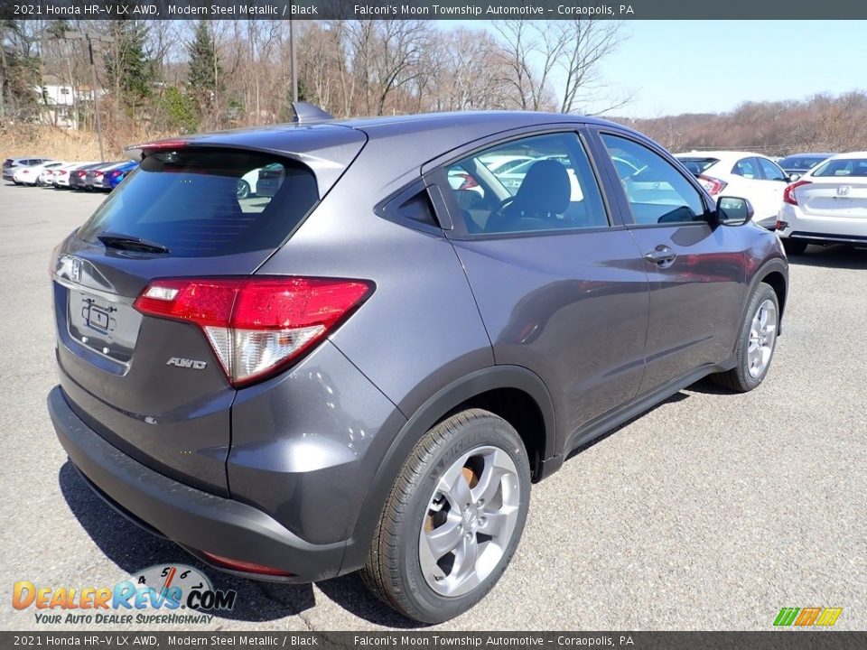 2021 Honda HR-V LX AWD Modern Steel Metallic / Black Photo #4