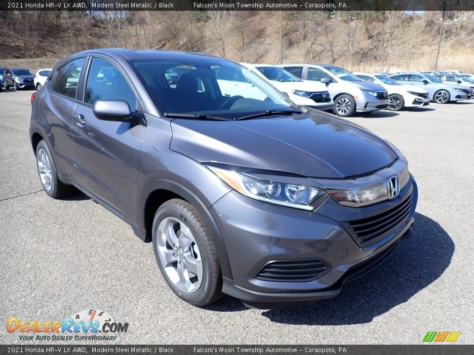 2021 Honda HR-V LX AWD Modern Steel Metallic / Black Photo #5