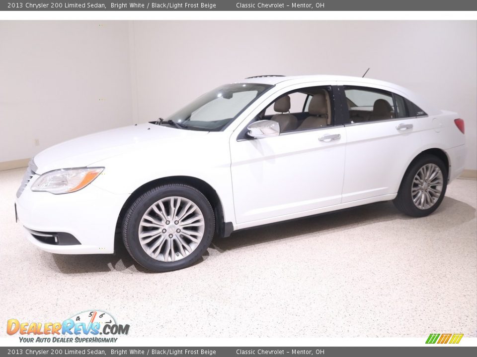 2013 Chrysler 200 Limited Sedan Bright White / Black/Light Frost Beige Photo #3