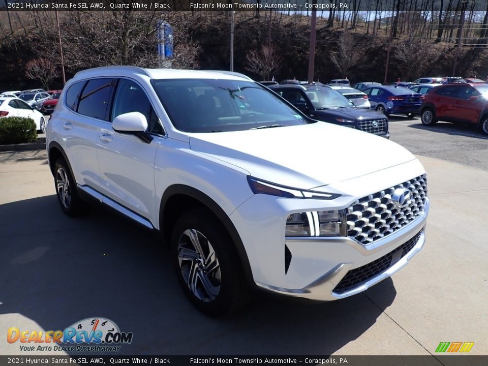 2021 Hyundai Santa Fe SEL AWD Quartz White / Black Photo #3