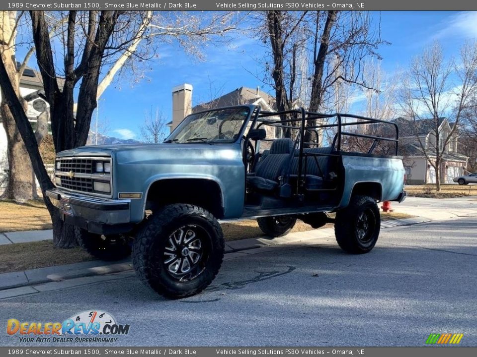 1989 Chevrolet Suburban 1500 Smoke Blue Metallic / Dark Blue Photo #1