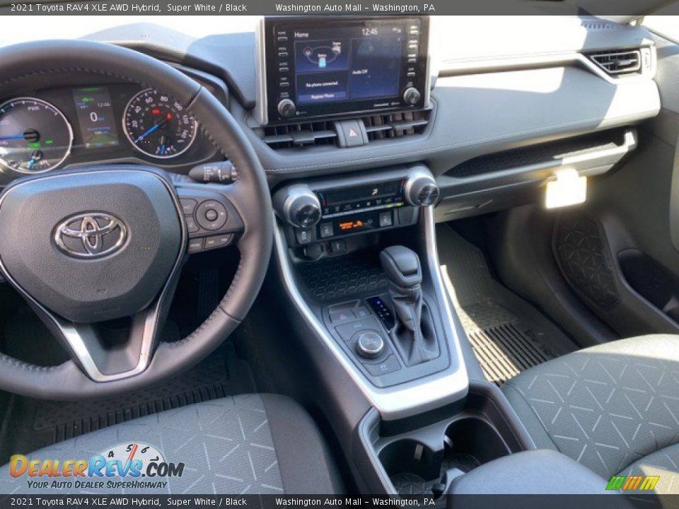 2021 Toyota RAV4 XLE AWD Hybrid Super White / Black Photo #3