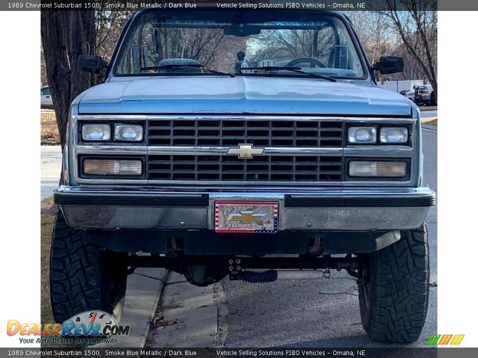 1989 Chevrolet Suburban 1500 Smoke Blue Metallic / Dark Blue Photo #8