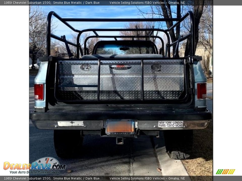 1989 Chevrolet Suburban 1500 Smoke Blue Metallic / Dark Blue Photo #10