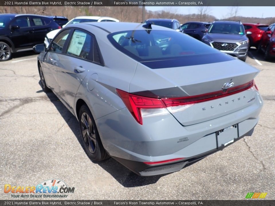 2021 Hyundai Elantra Blue Hybrid Electric Shadow / Black Photo #6