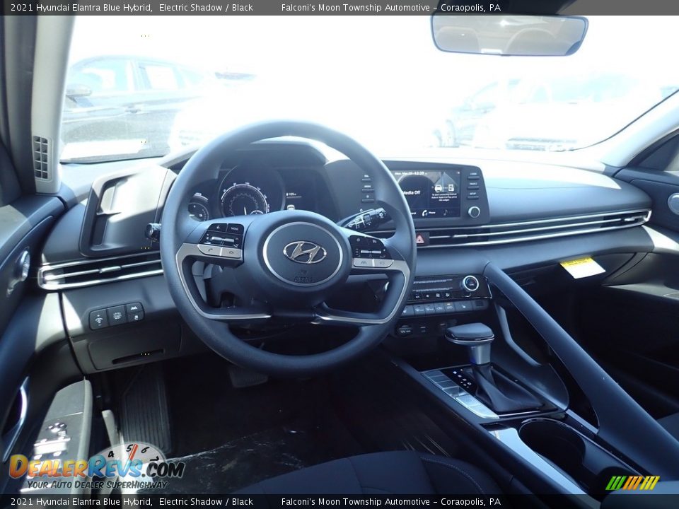 Dashboard of 2021 Hyundai Elantra Blue Hybrid Photo #9