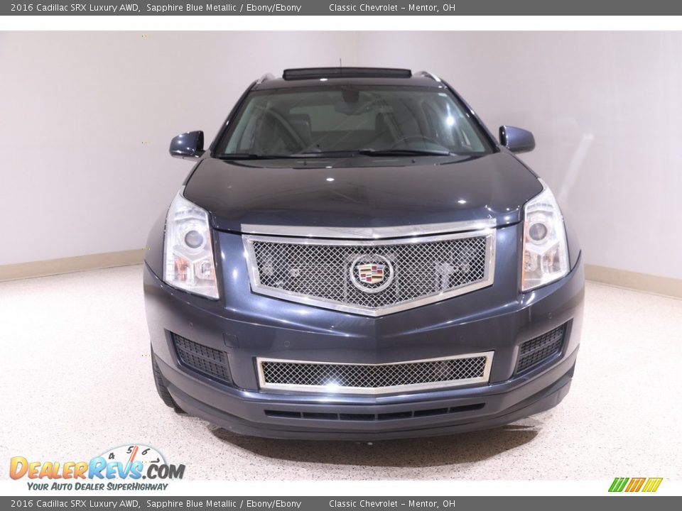 2016 Cadillac SRX Luxury AWD Sapphire Blue Metallic / Ebony/Ebony Photo #2