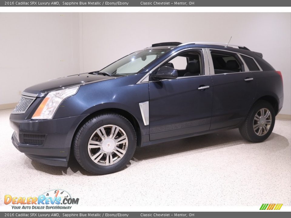 2016 Cadillac SRX Luxury AWD Sapphire Blue Metallic / Ebony/Ebony Photo #3