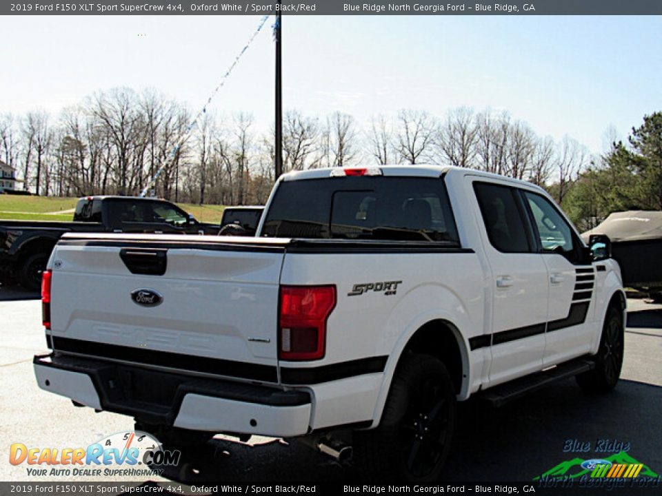 2019 Ford F150 XLT Sport SuperCrew 4x4 Oxford White / Sport Black/Red Photo #5