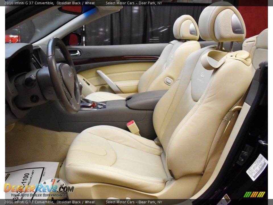 2010 Infiniti G 37 Convertible Obsidian Black / Wheat Photo #11