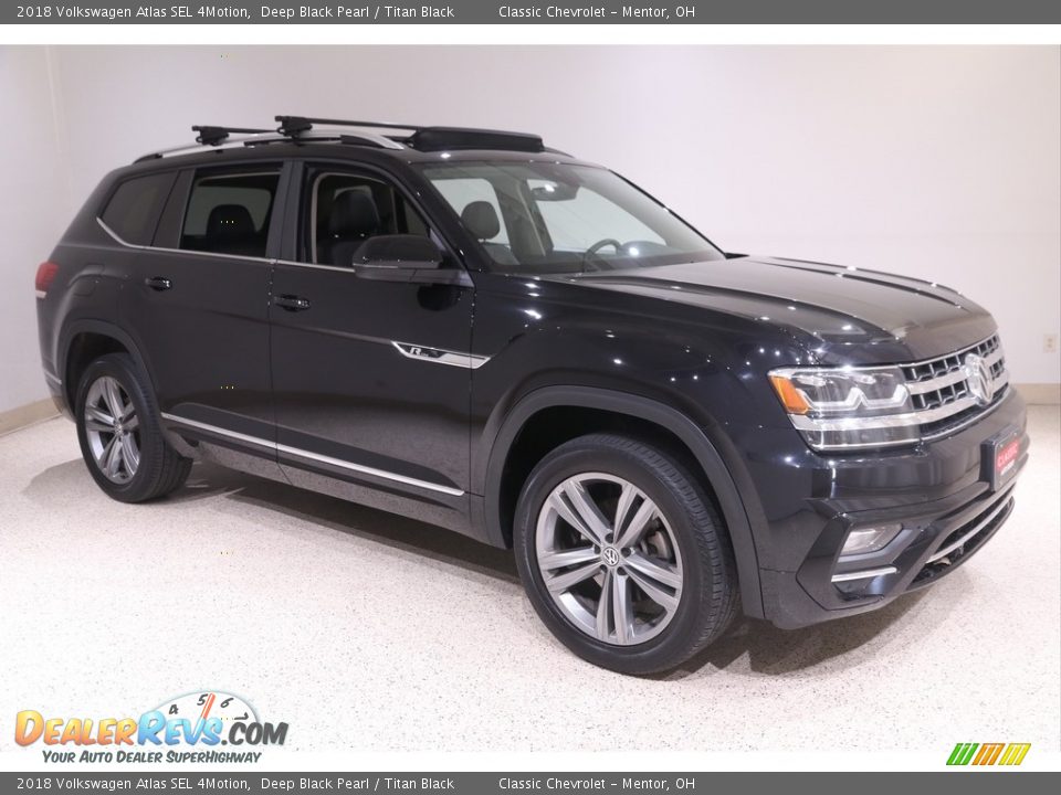 2018 Volkswagen Atlas SEL 4Motion Deep Black Pearl / Titan Black Photo #1