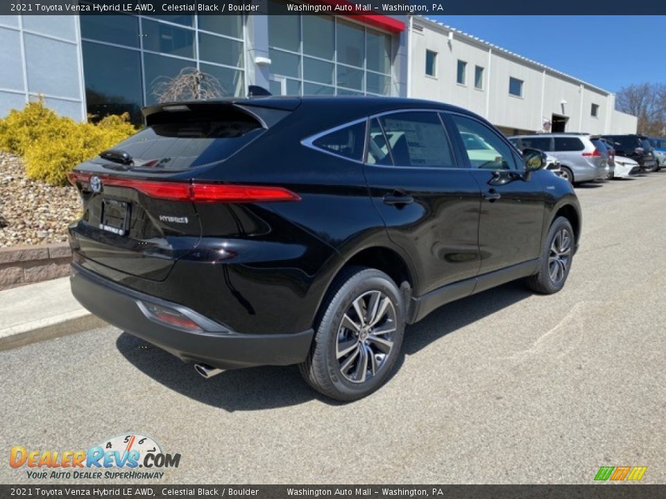 2021 Toyota Venza Hybrid LE AWD Celestial Black / Boulder Photo #13