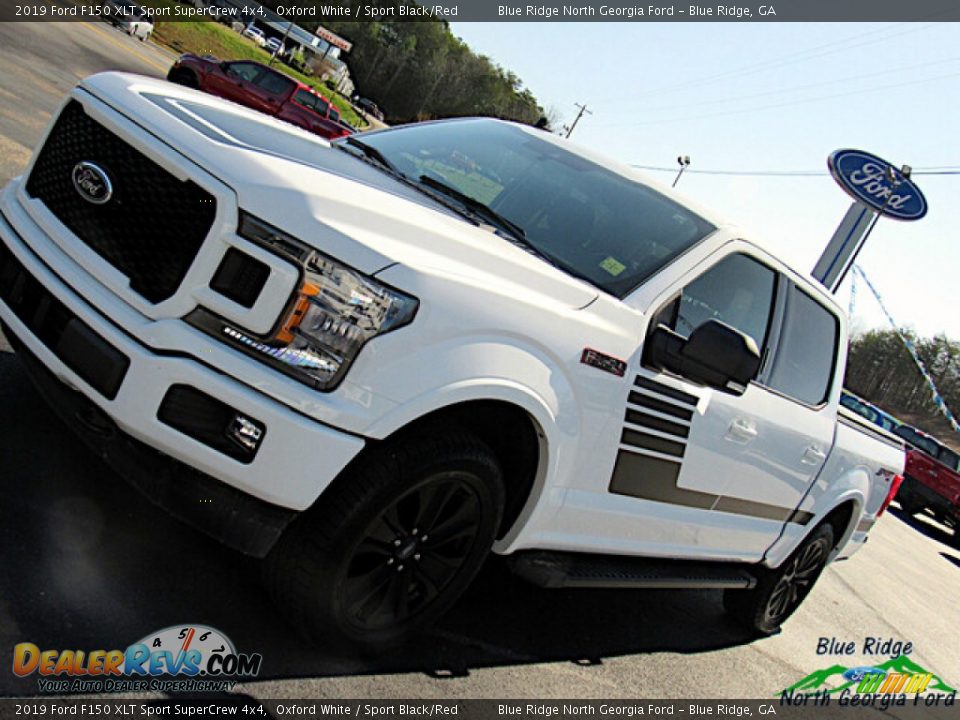 2019 Ford F150 XLT Sport SuperCrew 4x4 Oxford White / Sport Black/Red Photo #28