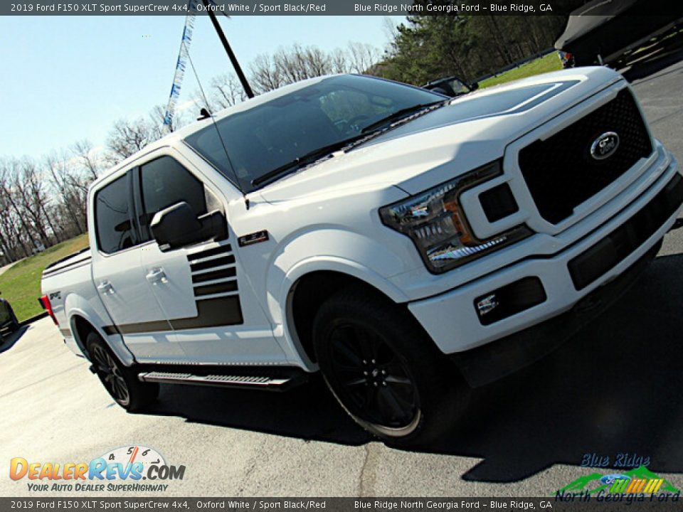 2019 Ford F150 XLT Sport SuperCrew 4x4 Oxford White / Sport Black/Red Photo #29