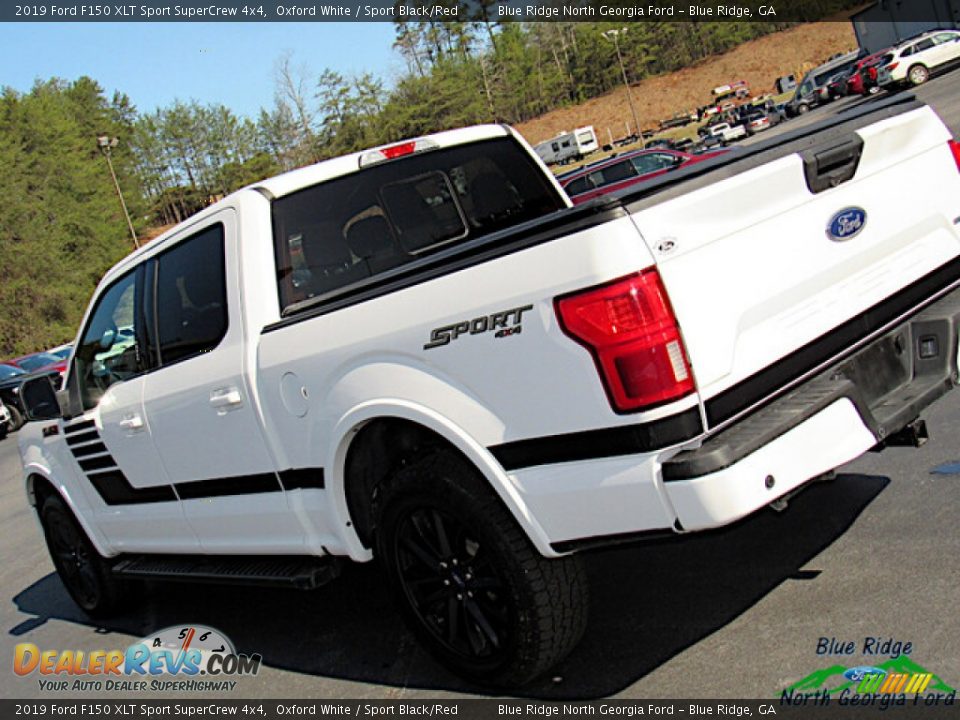 2019 Ford F150 XLT Sport SuperCrew 4x4 Oxford White / Sport Black/Red Photo #31