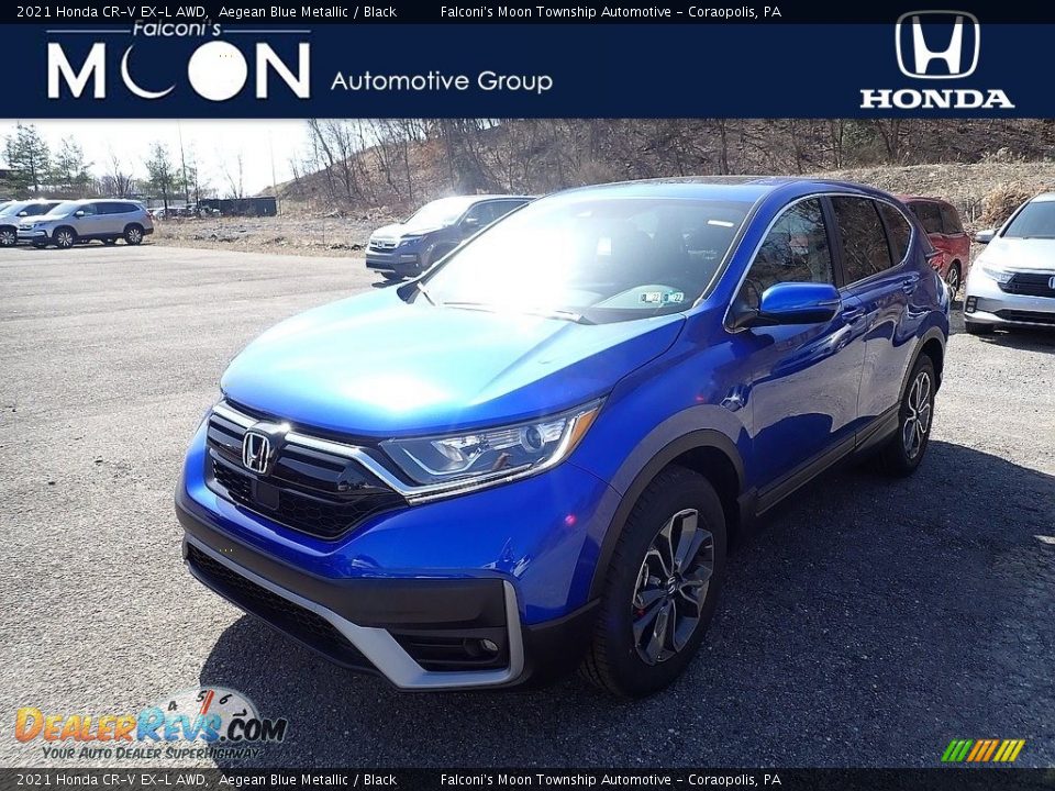 2021 Honda CR-V EX-L AWD Aegean Blue Metallic / Black Photo #1