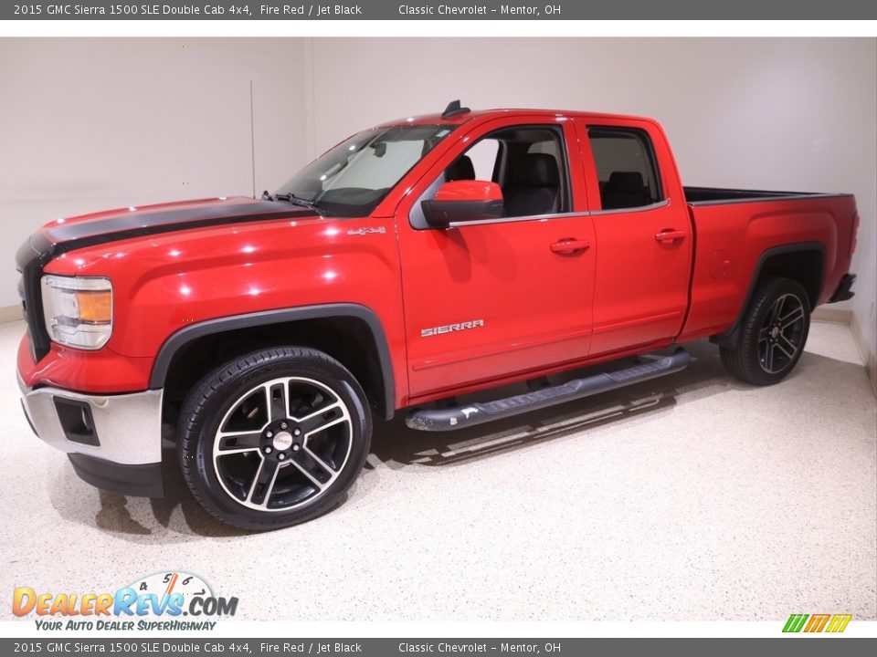 2015 GMC Sierra 1500 SLE Double Cab 4x4 Fire Red / Jet Black Photo #3