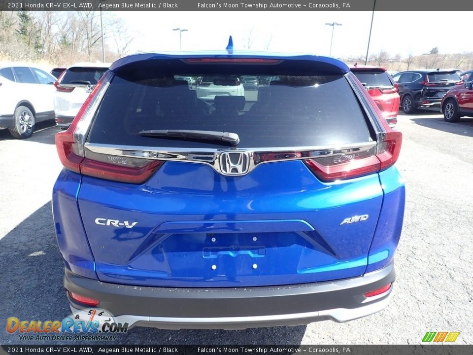 2021 Honda CR-V EX-L AWD Aegean Blue Metallic / Black Photo #3