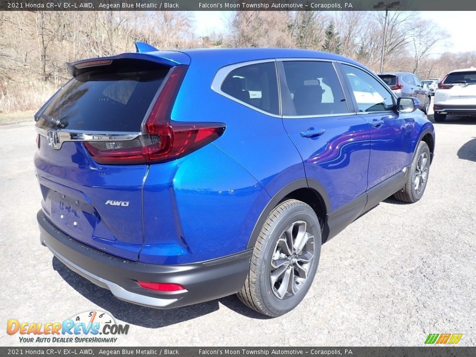 2021 Honda CR-V EX-L AWD Aegean Blue Metallic / Black Photo #4