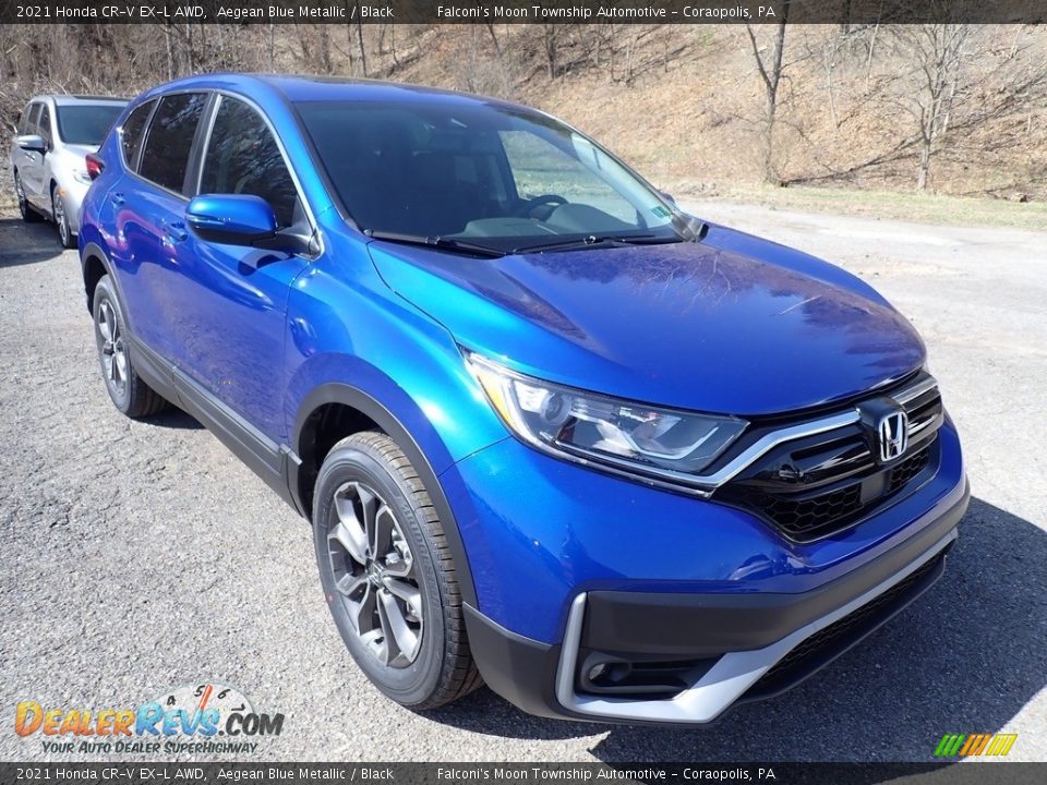 2021 Honda CR-V EX-L AWD Aegean Blue Metallic / Black Photo #5