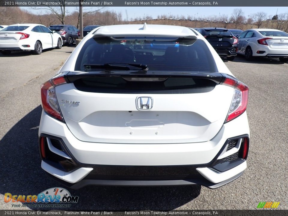 2021 Honda Civic EX Hatchback Platinum White Pearl / Black Photo #3