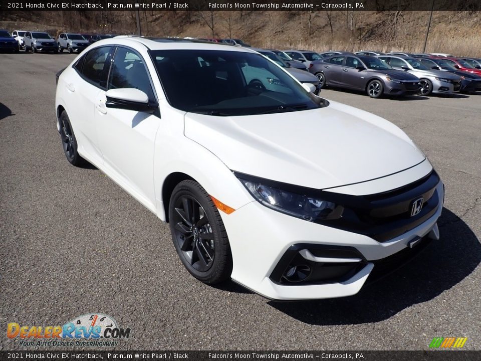 2021 Honda Civic EX Hatchback Platinum White Pearl / Black Photo #5