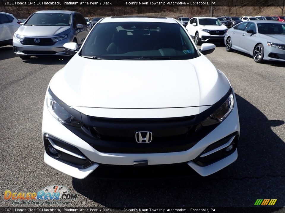 2021 Honda Civic EX Hatchback Platinum White Pearl / Black Photo #6
