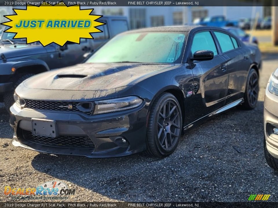 2019 Dodge Charger R/T Scat Pack Pitch Black / Ruby Red/Black Photo #1