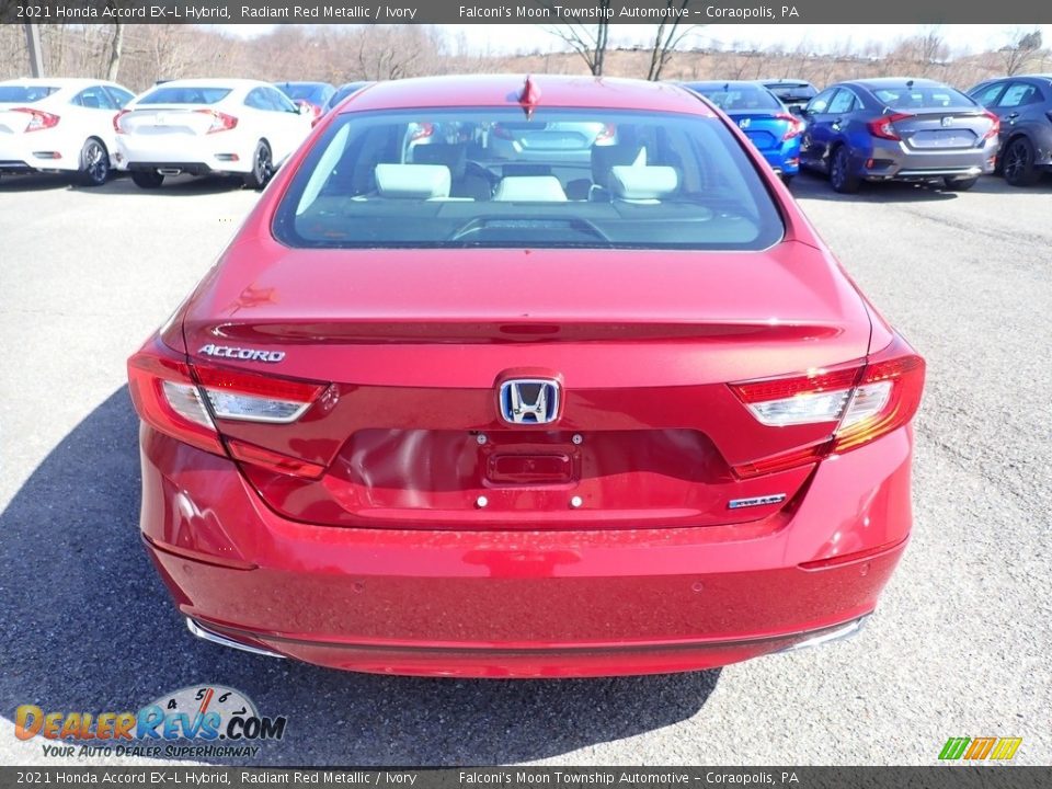 2021 Honda Accord EX-L Hybrid Radiant Red Metallic / Ivory Photo #3