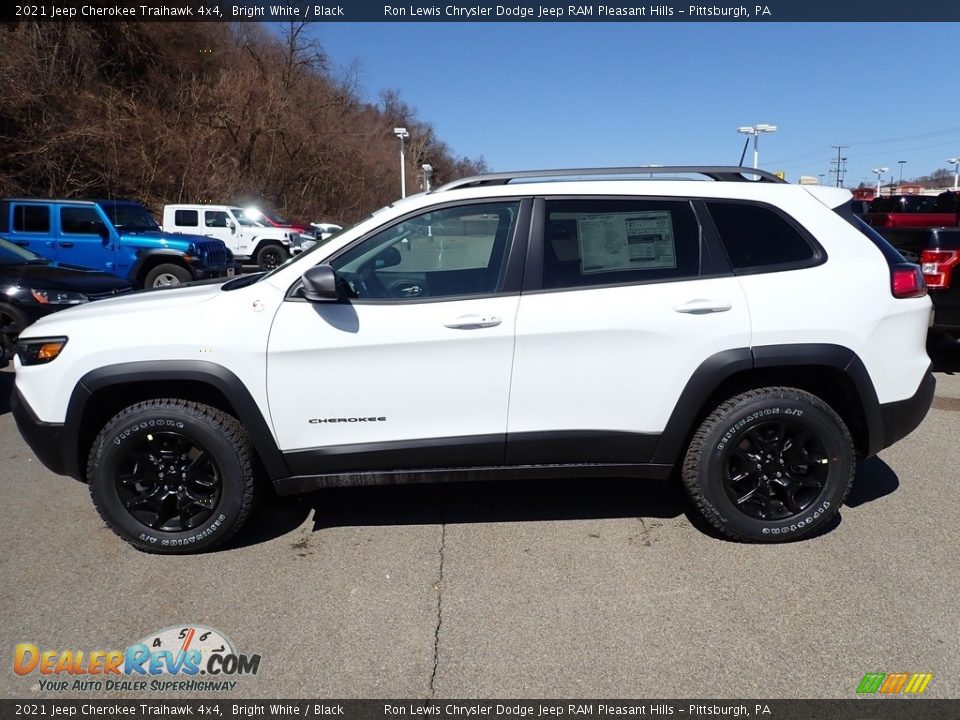 2021 Jeep Cherokee Traihawk 4x4 Bright White / Black Photo #2