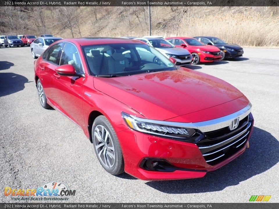 2021 Honda Accord EX-L Hybrid Radiant Red Metallic / Ivory Photo #5