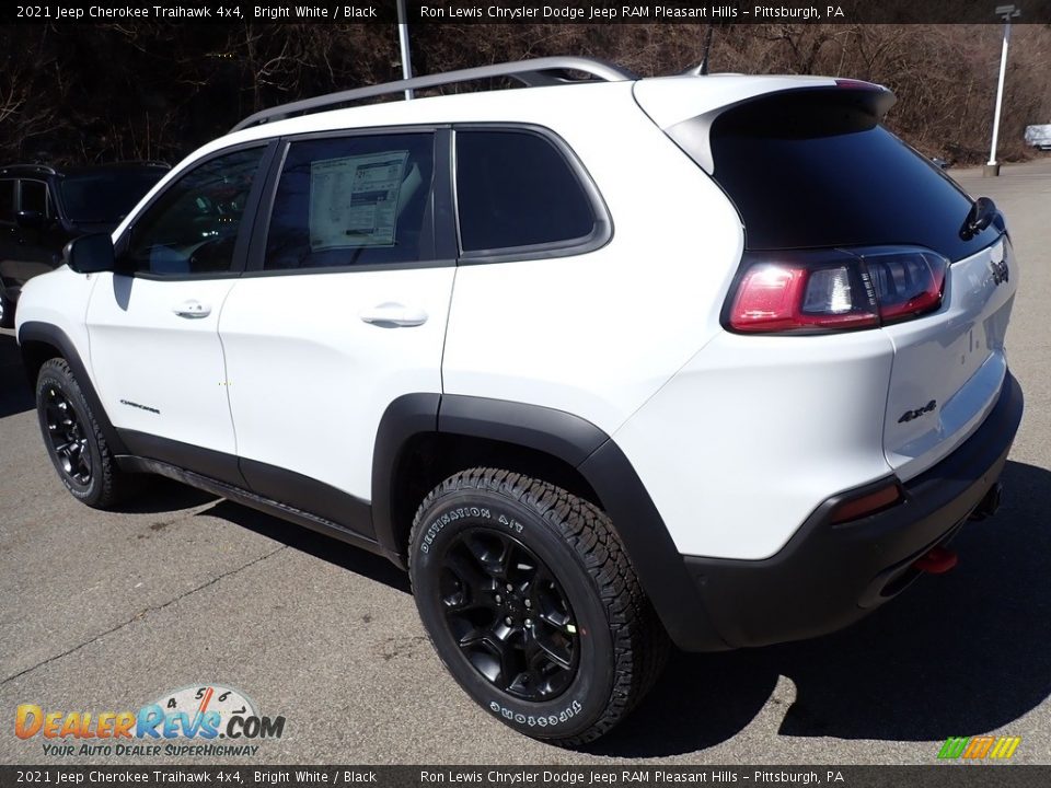 2021 Jeep Cherokee Traihawk 4x4 Bright White / Black Photo #3