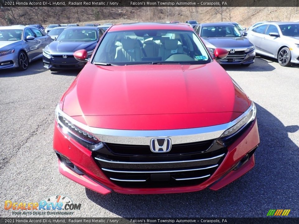 2021 Honda Accord EX-L Hybrid Radiant Red Metallic / Ivory Photo #6