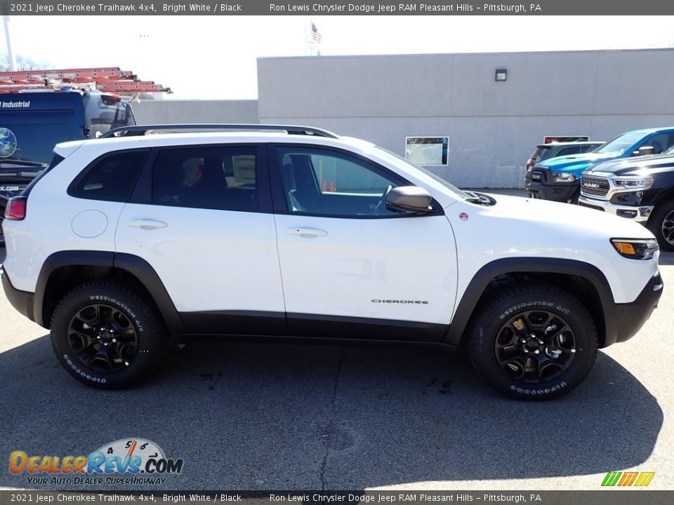 2021 Jeep Cherokee Traihawk 4x4 Bright White / Black Photo #7